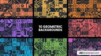 Geometric Backgrounds Elements template preview