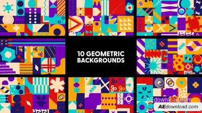 Geometric Backgrounds Elements template preview