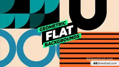 Geometric Flat Backgrounds Elements template preview
