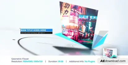 Geometric Flower Video Displays template preview