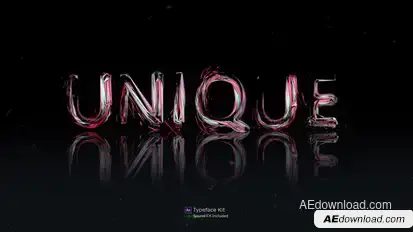 Geometric Form Typeface Kit Titles template preview