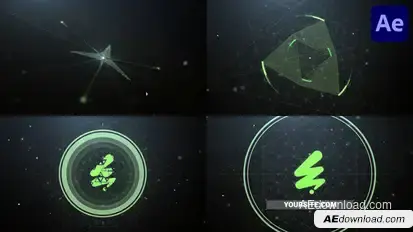 Geometric Glitch Logo Reveal for After Effects Logo Stings template preview