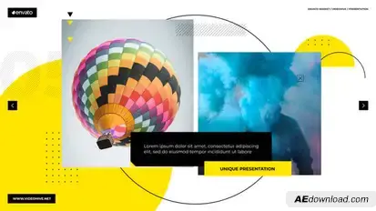 Geometric Minimal Slideshow Video Displays template preview