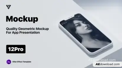 Geometric Mockup | Phone App Product Promo template preview