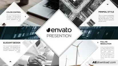 Geometric Presentation Video Displays template preview