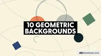 Geometric Retro Backgrounds Elements template preview