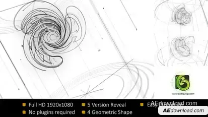 Geometric Sketch Reveal Logo Logo Stings template preview