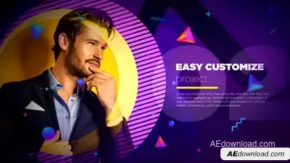 Geometric Slideshow Video Displays template preview