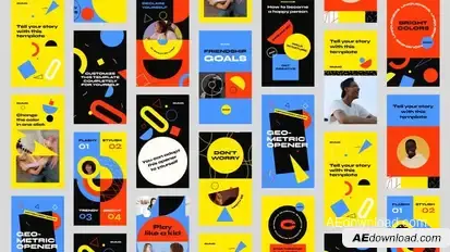 Geometric Stories Pack Product Promo template preview