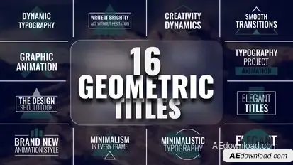 Geometric Titles Titles template preview
