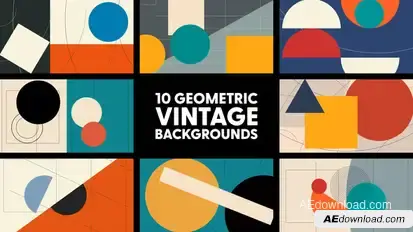 Geometric Vintage Backgrounds Elements template preview
