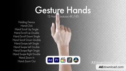 Gestures Hands Elements template preview