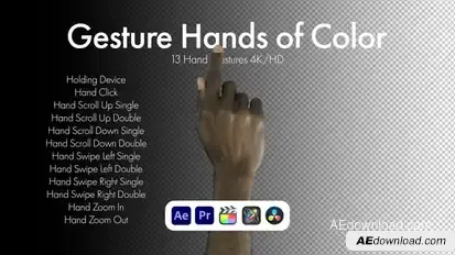 Gestures Hands of Color Elements template preview