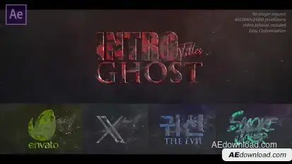 Ghost Smoke Text Logo Intro Titles template preview