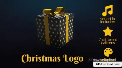 Gift Box Logo Christmas and New Year 2024 Logo Stings template preview