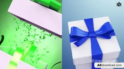 Gift Box Logo Reveal Logo Stings template preview