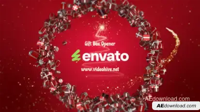 Gift Box Logo Reveal Logo Stings template preview