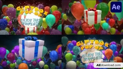 Videohive Gift Box Pop Up for After Effects Openers template preview