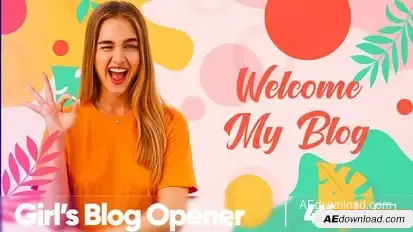 Girl's Blog Opener Openers template preview