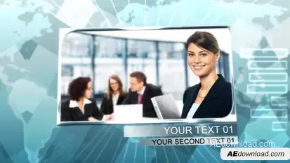 Glass Arrows Corporate Slideshow Video Displays template preview
