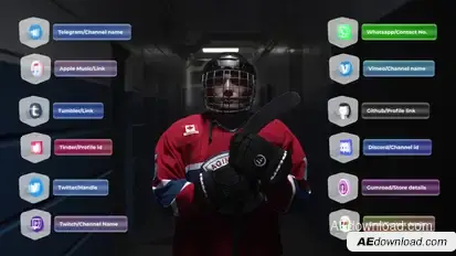 Glass Cube Social Media Lower Thirds Titles template preview