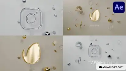 Glass Geometry Logo for After Effects Logo Stings template preview