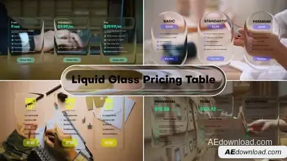 Glass Liquid Price List Titles template preview
