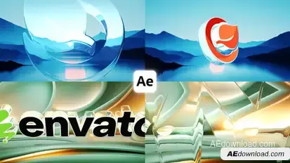 Glass Logo Reveal Logo Stings template preview