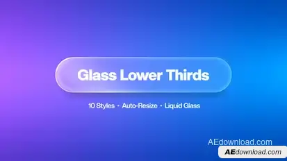 Glass Lower Thirds Elements template preview