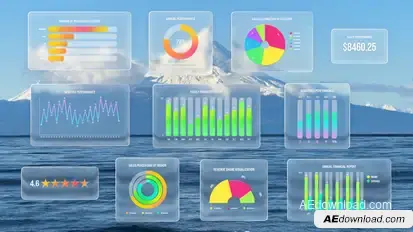 Glass Motion Charts Logo Stings template preview