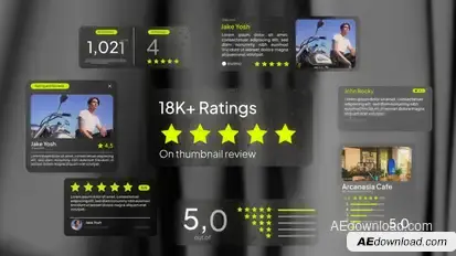Glass Review Ratings Product Promo template preview