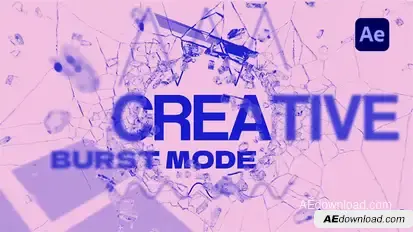 Glass Shards Motion Typography Intro Openers template preview