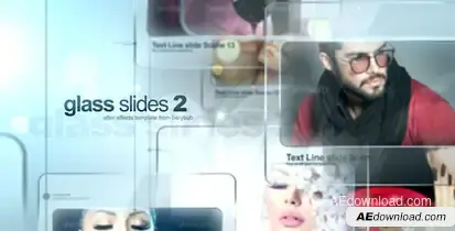 Glass Slides 2 Video Displays template preview