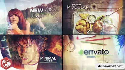 Glass Slideshow Titles Video Displays template preview