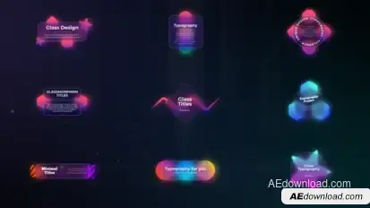 Glass Titles Titles template preview