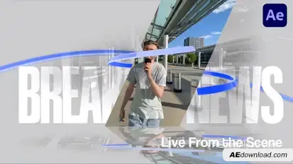 Glassline Breaking News Intro broadcast-packages template preview