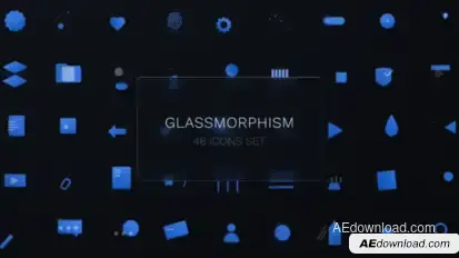 Glassmorphism | Glass Icons Pack Infographics template preview