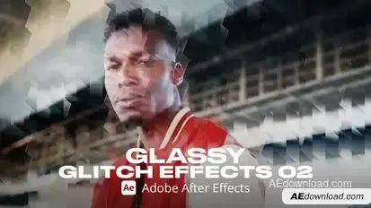 Glassy Glitch Effect 02 Ae Elements template preview