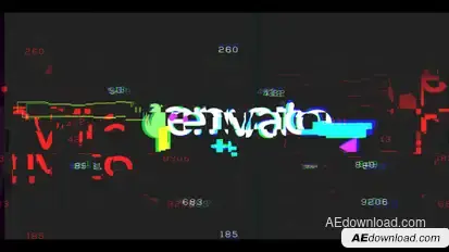 Glitch Abberation Logo Logo Stings template preview