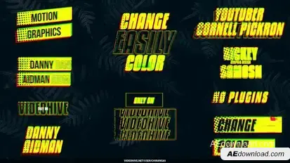 Glitch Clean Title Lower Thirds Titles template preview