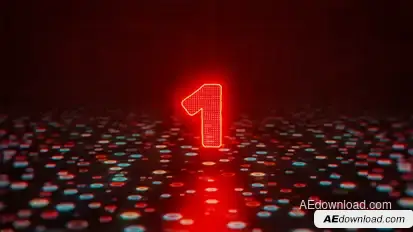 Glitch Countdown Logo Logo Stings template preview