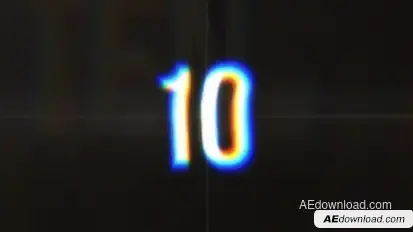 Glitch Countdown Opener Elements template preview