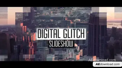 Glitch Data Slideshow Openers template preview