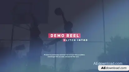 Glitch Demo Reel Video Displays template preview