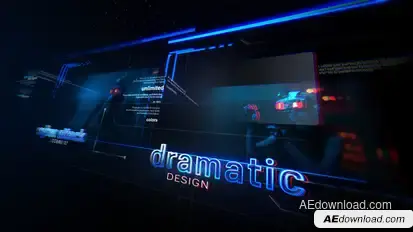 Glitch Digital Slides Video Displays template preview