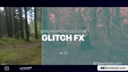 Glitch Effects Overlays Collection Vol. 01 Elements template preview