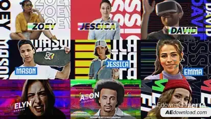 Glitch Freeze Frame Openers template preview
