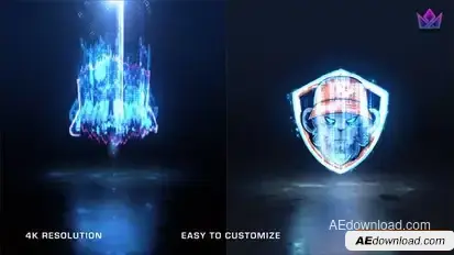 Glitch Futuristic Logo Reveal Logo Stings template preview