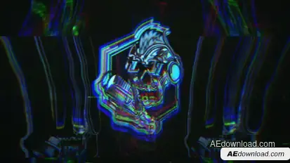 Glitch Ghost Logo Logo Stings template preview