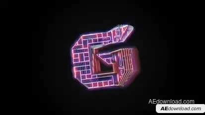 Glitch Holo Logo Logo Stings template preview